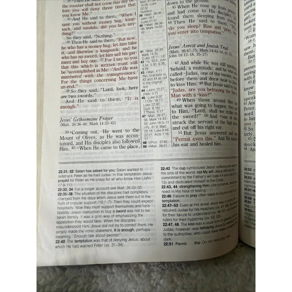 Rare Nelson Wesley Study Bible NKJV New King James Version 982 Leather Navy Blue